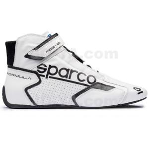 SPARCO (スパルコ) FIA 8856-2000 レーシングシューズ FORMULA RB-8.1 ( フォーミュラーRB8.1 ) ホワイト/ブラック サイズ39 00125139BINR｜joyacom