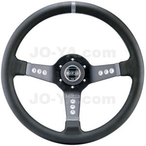 SPARCO (スパルコ) ステアリング L777 ブラックレザー x ブラックスポーク サイズ/345mm / オフセット : 63mm 015L800PL｜joyacom