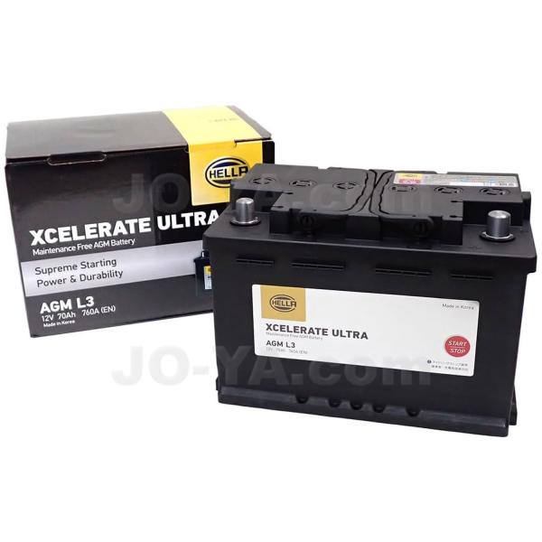 HELLA ( ヘラ ) XCELERRATE ULTRA AGM バッテリー AGM L3 8EB...