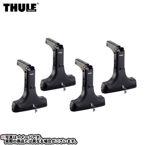 THULE (スーリー) TH420 レインガーターフット フット 雨樋 高さ調節可能 スクエアバー...