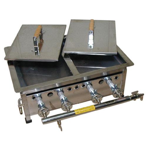 （山下金物餃子焼き器）天然ガス用　大(2枚蓋)　（送料無料）