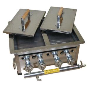 （山下金物餃子焼き器）天然ガス用　小(2枚蓋)　（送料無料）