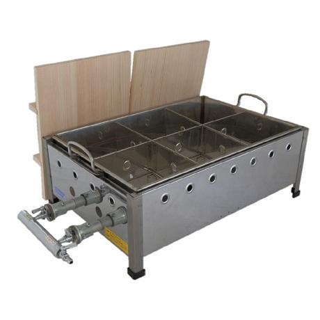 （山下金物溶接 おでん鍋）プロパンガス用　尺８　（送料無料）