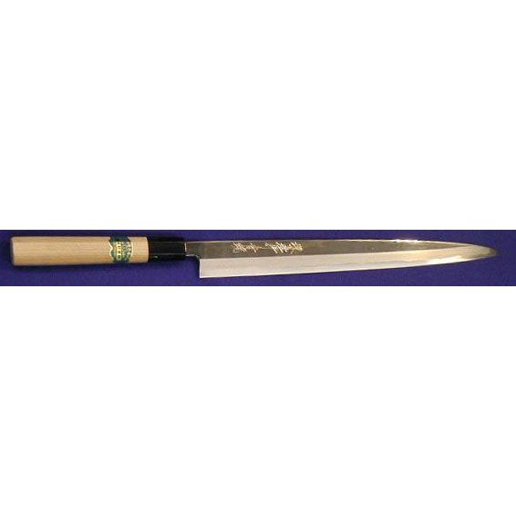 240mm 青二鋼鏡面（青鏡） ふぐ引き包丁(てっさ包丁) 堺孝行 印 (要 納期確認)