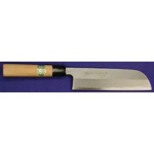 195mm 特上 鎌形薄刃包丁(関西型菜切り包丁) 堺孝行 印