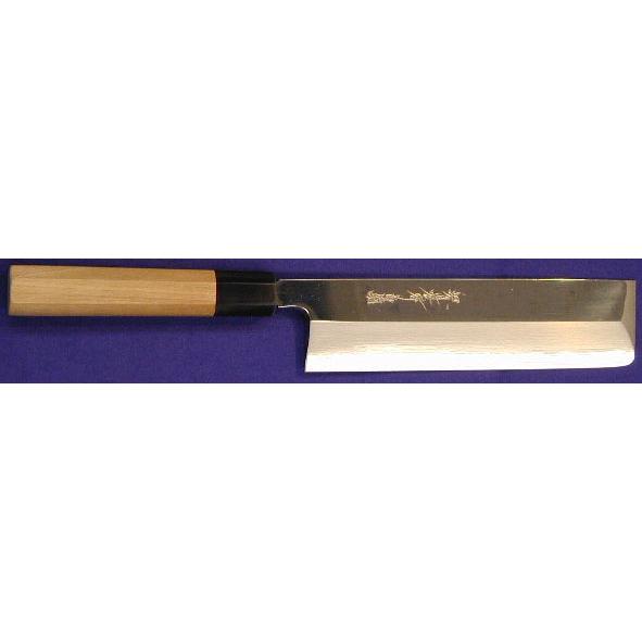 225mm 特上鏡面（白鏡） 薄刃包丁(関東型菜切り包丁) 堺孝行 印 (要 納期確認)