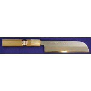 225mm 本霞研 鎌形薄刃包丁(関西型菜切り包丁) 堺孝行 印 (要 納期確認)