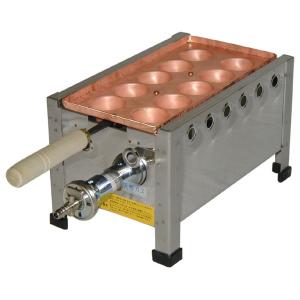 山下金物銅板たこ焼き器）プロパンガス用 18穴2丁（2連） （送料