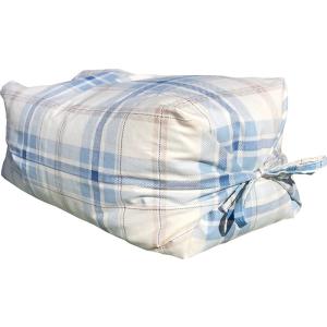 ひもの調整で 高さ 変更 できる かため ハードパイプ枕 クロス 約３５×５０ｃｍ  ＢＬ【日本製】...