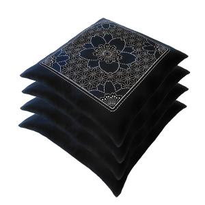 座布団カバー 5枚組 高島ちぢみ 市松桜 約55×59cm PK 【日本