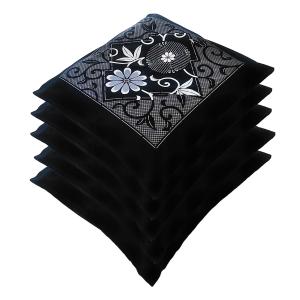 座布団カバー 55 59 5枚組 和柄0184 55x59 cm ブルー 日本製 銘仙