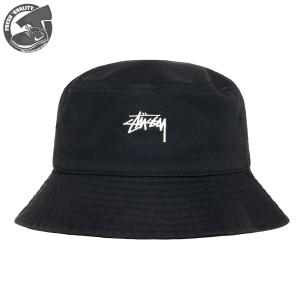 ステューシー ストック バケットハット ブラック STUSSY STOCK BUCKET HAT BLACK 1321023｜joyfoot