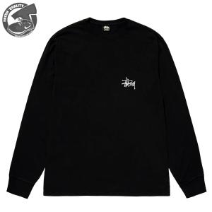 ステューシー ベーシック ステューシー ロングスリーブ Tシャツ ブラック STUSSY BASIC...