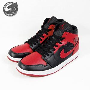 ナイキ エアジョーダン 1 ミッド "ブレッド"  メンズ スニーカー NIKE AIR JORDAN 1 MID "BRED" BLACK/UNIVERSITY RED-BLACK-WHITE 554724-074