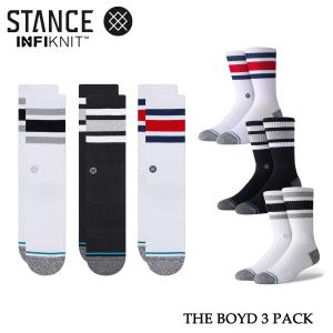 スタンス ボイド 3パック ブラック、ホワイト、ブルー 3足セット メンズ 靴下 STANCE THE BOYD 3 PACK MULTI A556A21TB3｜joyfoot