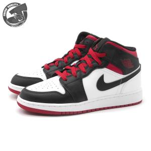 ナイキ エアジョーダン 1 ミッド GS ホワイト/ブラック/ジムレッド NIKE AIR JORDAN 1 MID GS WHITE/BLACK/GYM RED dq8423-106｜joyfoot