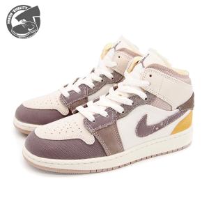 ナイキ エアジョーダン 1 ミッド SE クラフト GS レディース NIKE AIR JORDAN 1 MID SE CRAFT (GS) SAIL/TAUPE-HAZE-FOSSIL STONE dz4466-102｜joyfoot