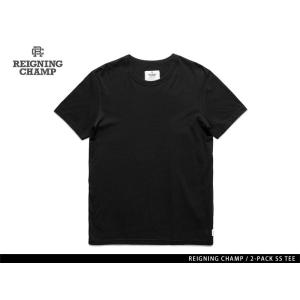 メンズ Tシャツ レイニング チャンプ 2パック ショートスリーブ Tシャツ ブラック REIGNING CHAMP 2-PACK S/S TEE BLACK｜joyfoot