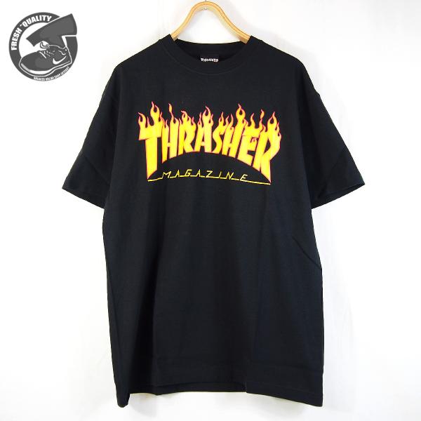 スラッシャー  フレイム ロゴ ティー  ブラック THRASHER  FLAME LOGO TEE...