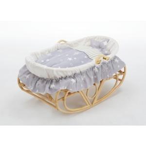 籐ヨーラン ベビーベッド ラタン ゆりかご 自然素材 ベビーグッズ F