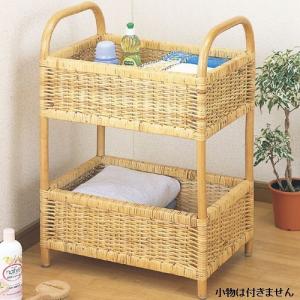 今枝商店 脱衣カゴ ランドリーバスケット 2段ワゴン キャスター付 洗面