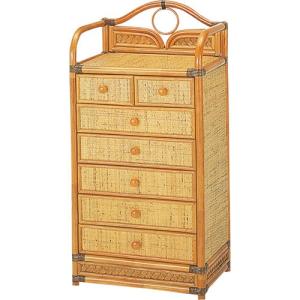 今枝商店 幅65×奥行35×高さ90cm チェスト 6杯 ワイドタイプ 籐 ラタン