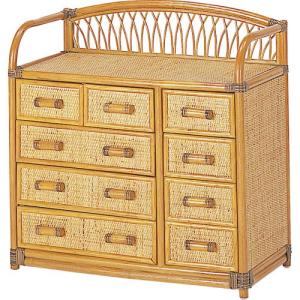 籐　ラタン　チェスト　タンス チェスト 7杯 箪笥 タンス 収納家具 衣類収納 引出 幅50 奥行35 高さ