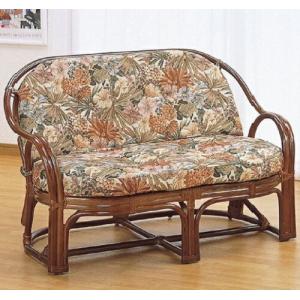 今枝商店 籐 ラブソファ 2人掛けクッション付 幅114cm （ 家具