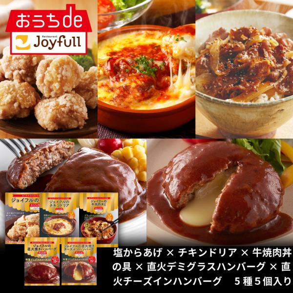 冷凍食品 簡単調理セット　5種5個入り（直火焼きハンバーグ×直火焼きチーズインバーグ×チキンドリア×...
