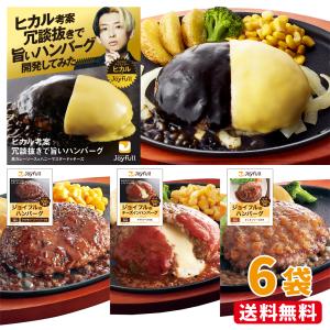 ヒカル ハンバーグ 冷凍 ヒカル 考案 冗談抜きで旨い ハンバーグ （120g） &amp; ジョイフル ハンバーグ （120ｇ） 詰合せ セット 4種6個 入り