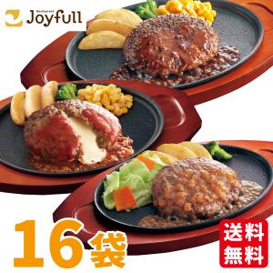 ハンバーグ (120g）冷凍 ジョイフル スペシャル 詰合せ セット 3種16個入り