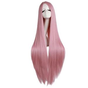 MapofBeauty 40/100cm Soft Straight Long Cosplay Wig (Rouge Pink)｜joyfullab