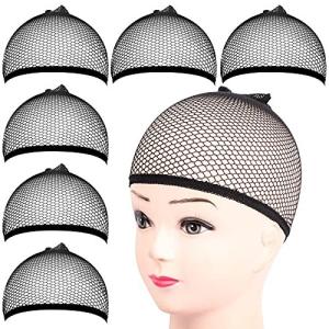 6PCS Wig Cap, FANDAMEI 6PCS Black Mesh Wig Cap Net, Closed End Hair Mesh Ne｜joyfullab