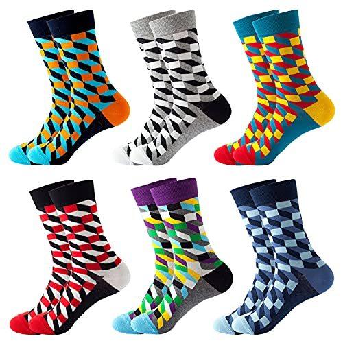 DRASEX Mens Colorful Dress Socks Novelty Funky Fan...