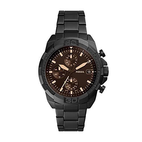 Fossil Mens Bronson Quartz Stainless Steel and Sta...