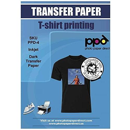 PPD Inkjet PREMIUM Iron-On Dark T Shirt Transfers ...