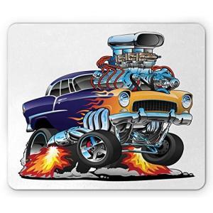 Ambesonne Race Car Mouse Pad, Illustration of a Si...