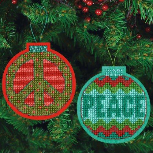 Jolly Peace Ornaments Felt Counted Cross Stitch Ki...