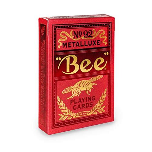 Bee MetalLuxe? Playing Cards - Red Foil Diamond Ba...