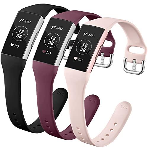 GEAK Fitbit Charge 3 バンド/Fitbit Charge 4 バンド レディース...