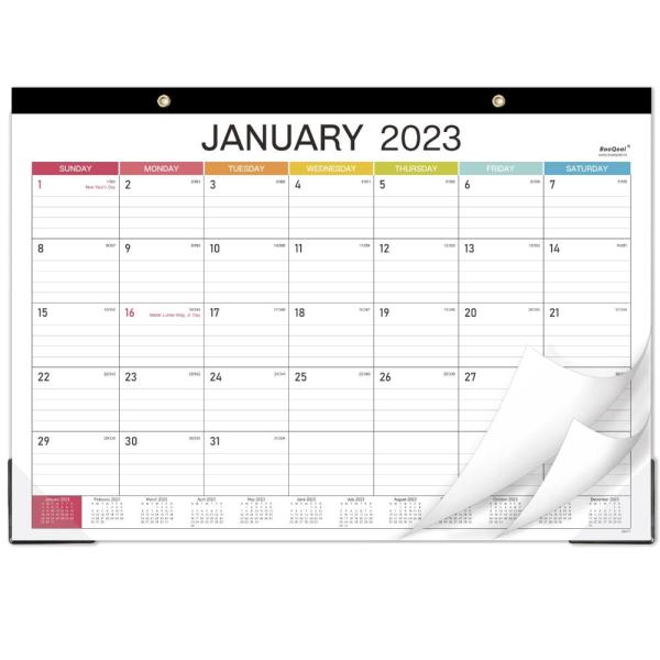 2023 デスクカレンダー - 大型デスクカレンダー 2023年1月 - 2023年12月 17イン...