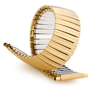 Speidel Men sステンレススチール快適ストレッチWatchバンド ゴールドまたはシルバートーン交換用ストラップ 16mm , S