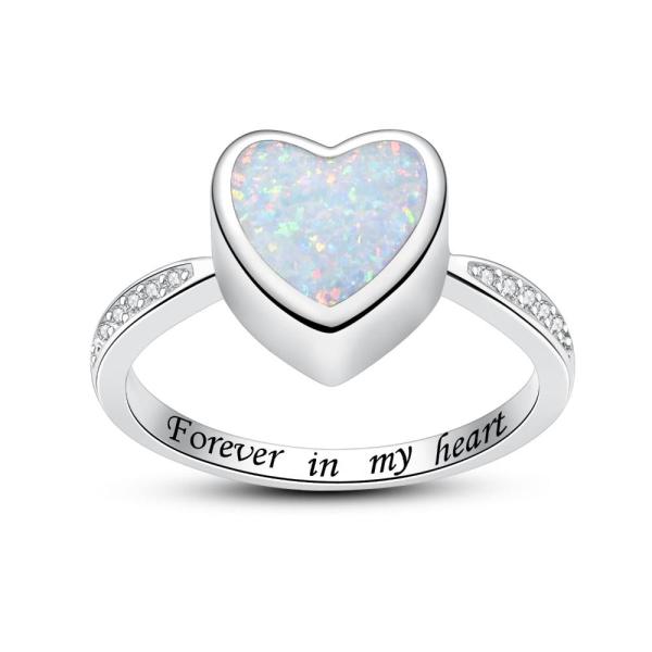 925 Sterling Silver Heart Urn Rings Hold Loved One...