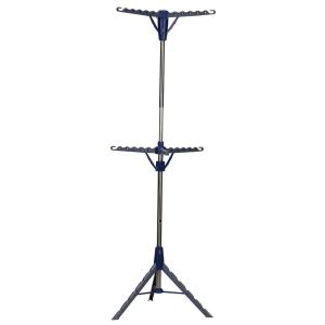 Household Essentialsポータブル2-tier Clothes乾燥ラックtri-podドライ濡れランドリーまたはHang Clo
