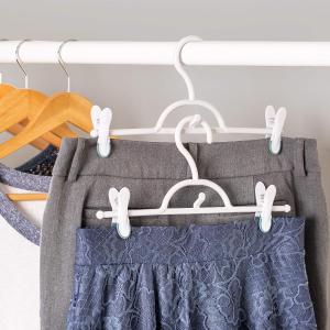 Honey-Can-Do 12-Pack Soft Touch Pant Hangers, White HNG-09043 White