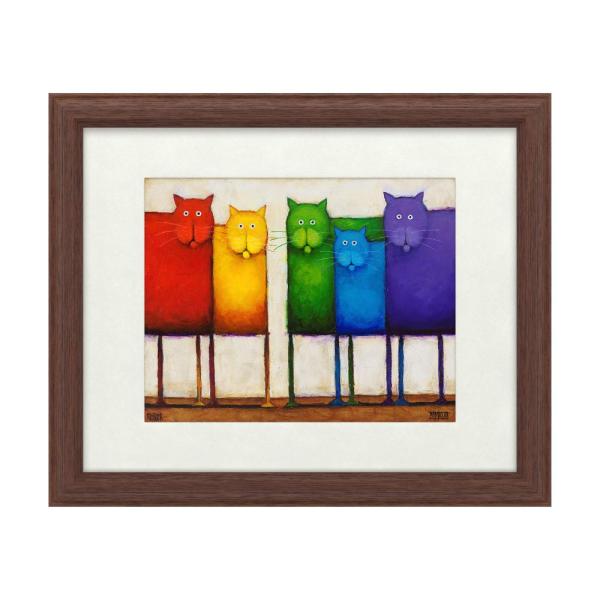 Trademark Fine Art Rainbow Cats by Daniel Patrick ...