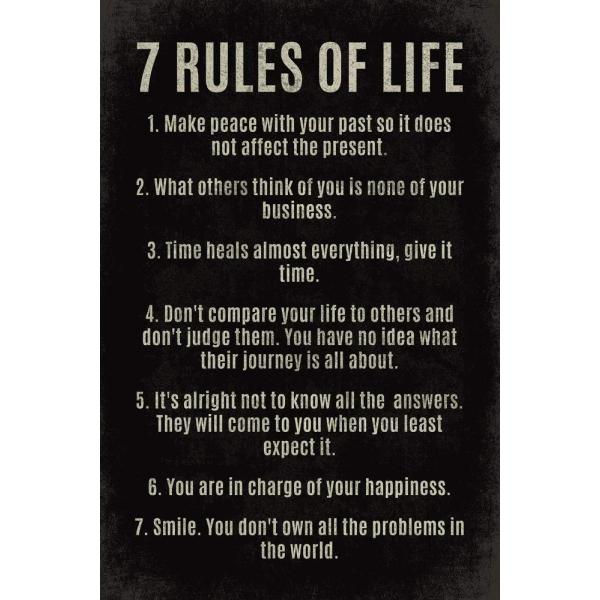 (style2) - 7 Rules Of Life, motivational poster pr...
