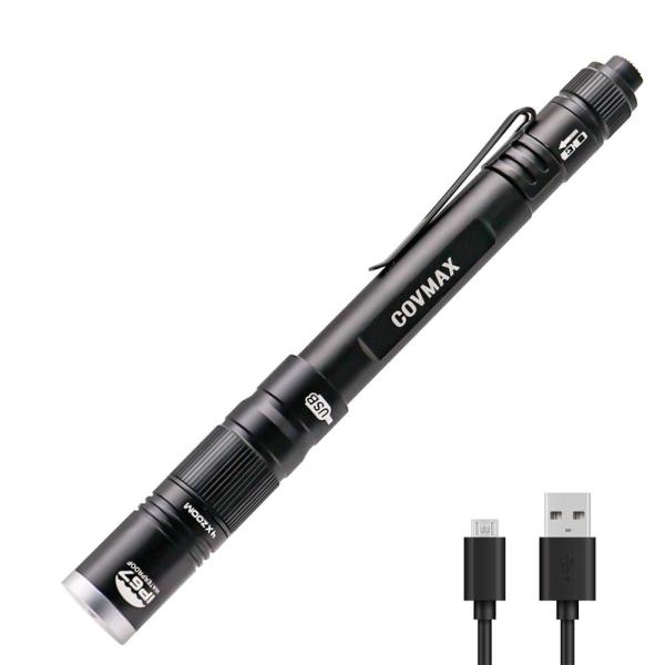 COVMAX Rechargeable Pen Light Flashlight IP67 Wate...