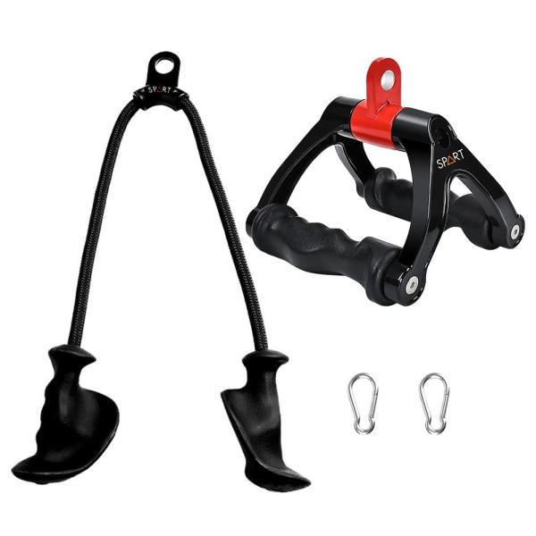 SPART Ergonomic Triceps Rope Pull Down with Double...