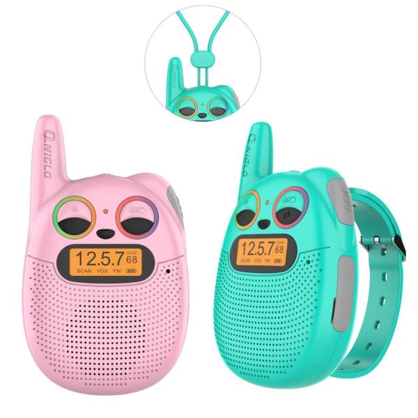 Qniglo Walkie Talkies for Kids Rechargeable, 2 Pac...